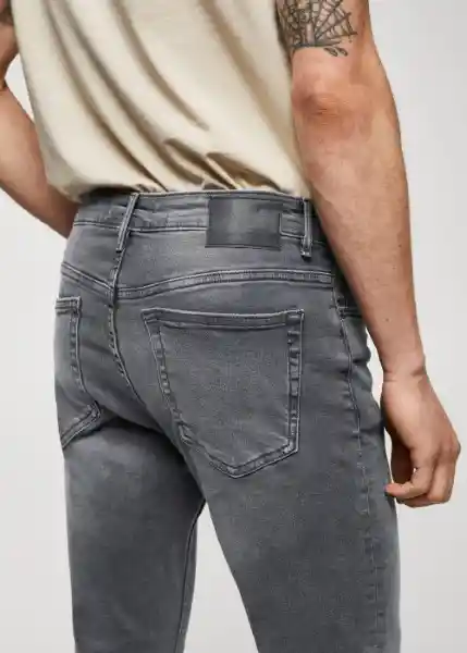 Jean Jude Tejano Gris Oscuro Talla 36 Hombre Mango