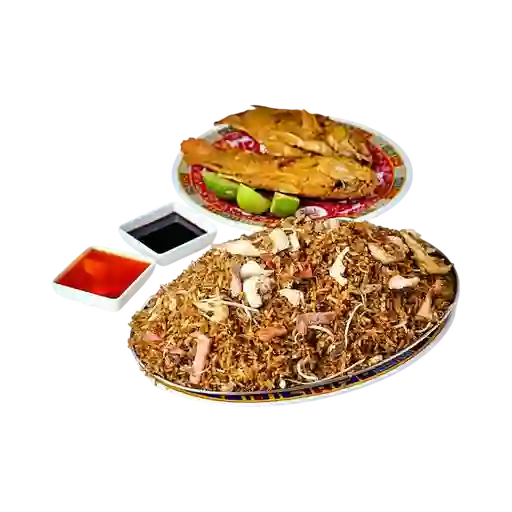 Arroz chino, 2 tilapias