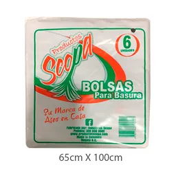 Scopa Bolsa de Basura Industrial Gruesa 65 x 100 cm