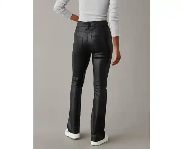 Pantalón Regular Bota Ancha Mujer Negra Talla 10 American Eagle