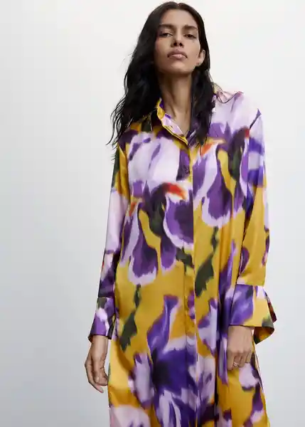 Vestido Day-A Morado Talla XS Mujer Mango