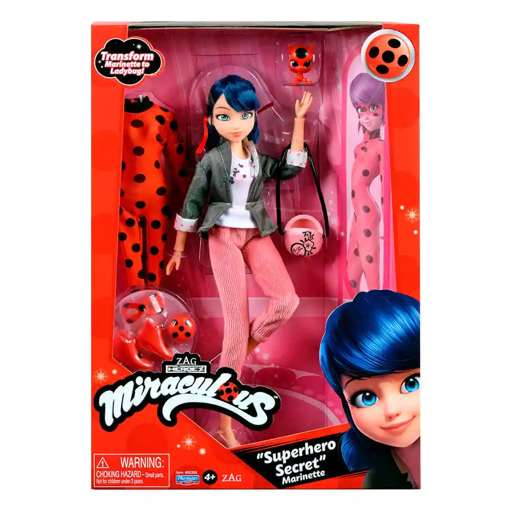 Playmate Muñeca Superhero Secret Marinette