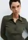 Camisa Orion Khaki Talla S Mujer Mango