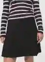 Falda Grunge Negro Talla 40 Mujer Mango