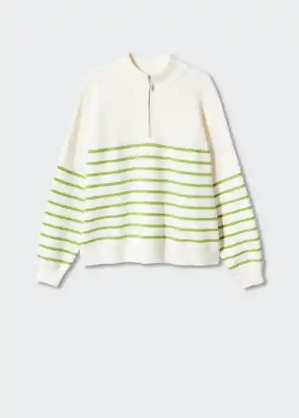 Saco Jersey Rizon Verde Talla 28 Mujer Mango