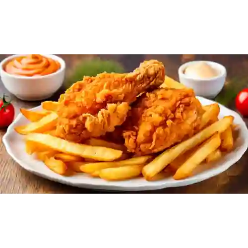 1/4 Pollo a la Broaster