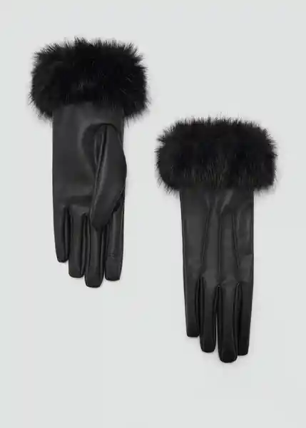 Guantes Otto Negro Talla S Mujer Mango