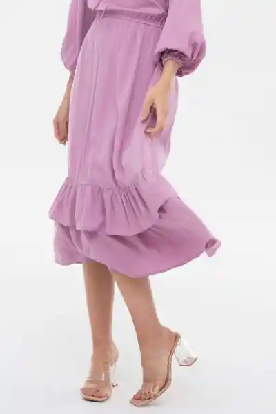 Regged Vestido Midi Chateau Color Morado Medio Talla XS