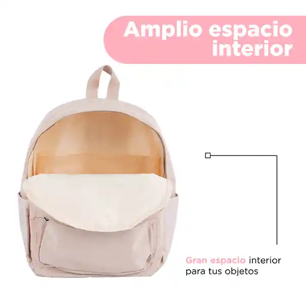 Mochila de Moda Youth With You Beige Miniso