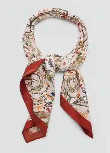 Pañuelo Nai Terracota Talla 99 Mujer Mango