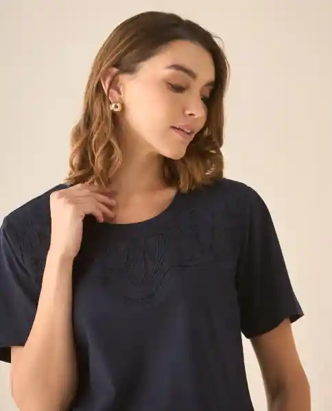 Camiseta Azul Marea Alta Medio Talla S 602G200 Esprit
