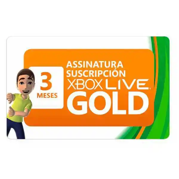 Xbox Tarjeta Membresía Live Gold 3 Meses