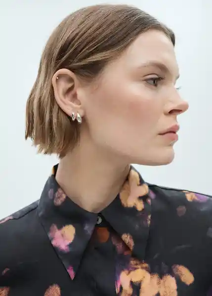 Camisa Bosco Morado Talla XS Mujer Mango