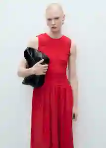 Vestido Maya Rojo Talla S Mujer Mango