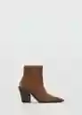 Botines Dallas Tabaco Talla 38 Mujer Mango