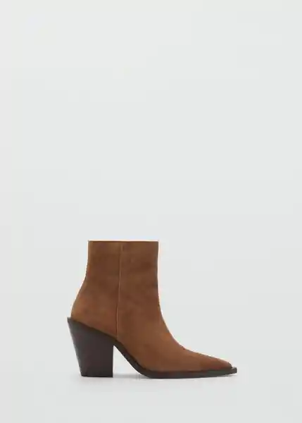 Botines Dallas Tabaco Talla 38 Mujer Mango
