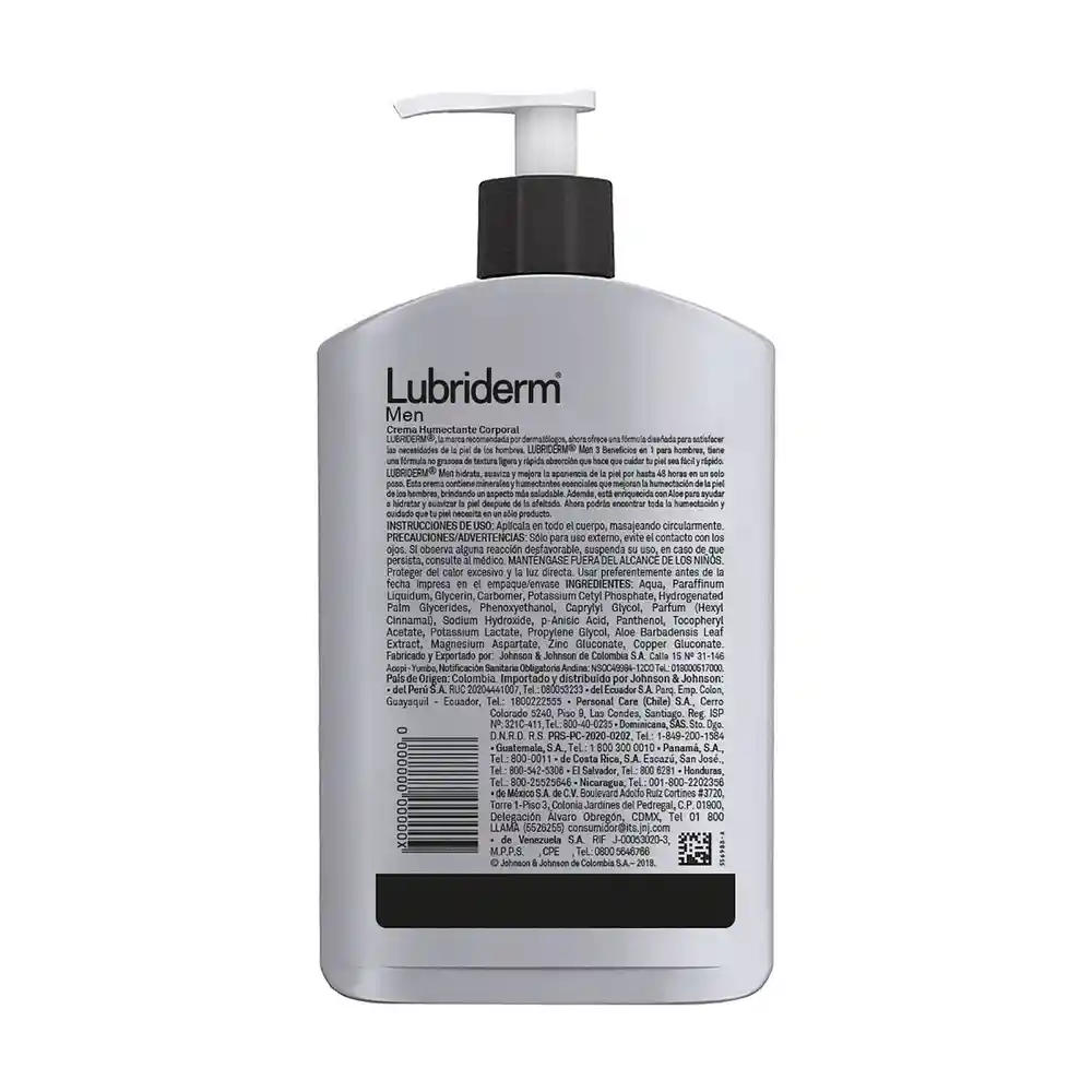 Crema Corporal LUBRIDERM For Men 400 ML