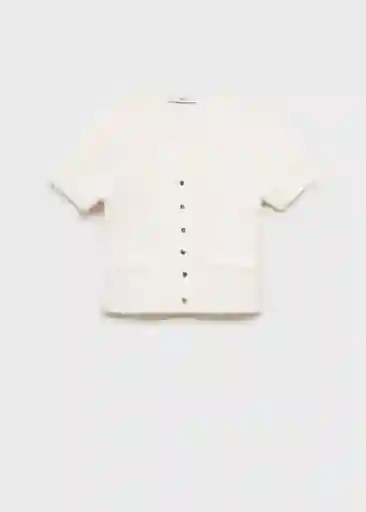Chaqueta Camila Blanco Talla M Mujer Mango