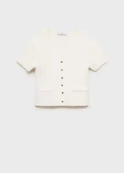 Chaqueta Camila Blanco Talla M Mujer Mango