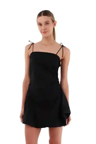 Vestido Corto Britt Negro Talla XS Mercedes Campuzano