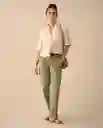 Pantalón Verde Óleo Medio Talla 6 631G016 Esprit