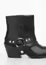 Botines Peter Negro Talla 42 Mujer Mango