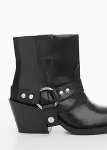 Botines Peter Negro Talla 42 Mujer Mango