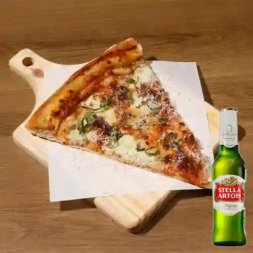 Combo Slice 4 Quesos + Stella Artois 355 ml