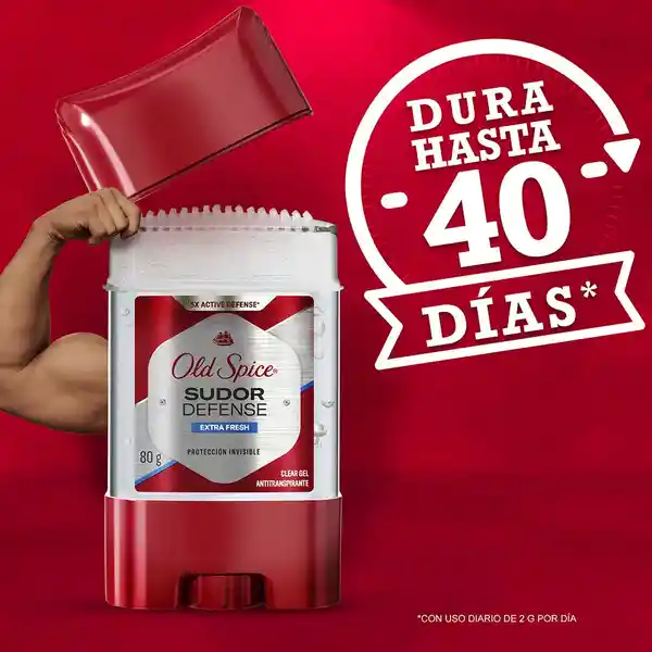 Gel Antitranspirante para hombre Old Spice Sudor Defense Extra Fresh 80 g