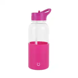 Botella Con Asa y Funda Rojo Rosa 1000 mL Miniso