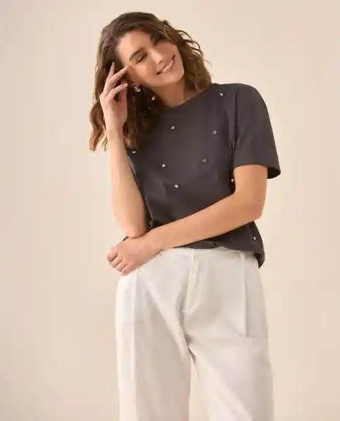 Camiseta Gris Galaxia Ultraoscuro Talla M 403G008 Esprit