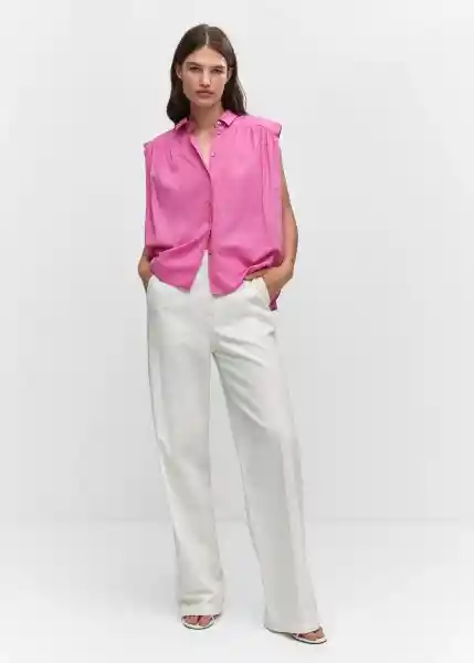 Camisa Morgana Rosa Talla M Mujer Mango