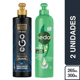 Combo Crema de Peinar eGo + Crema Para Peinar Sedal Rizos