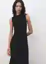 Vestido Leti Negro Talla M Mujer Mango
