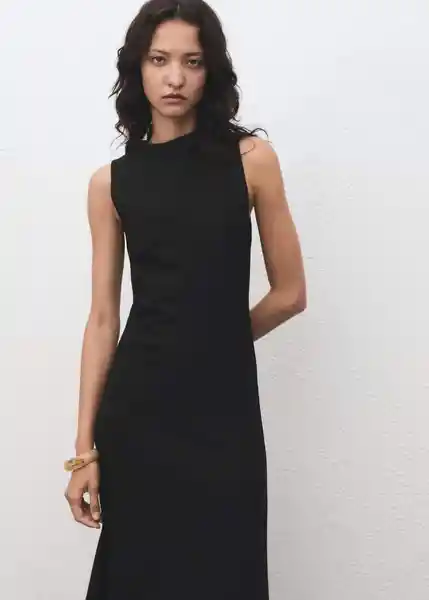 Vestido Leti Negro Talla M Mujer Mango