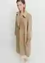 Gabardina Trench Eiffel Beige Talla M Mujer Mango