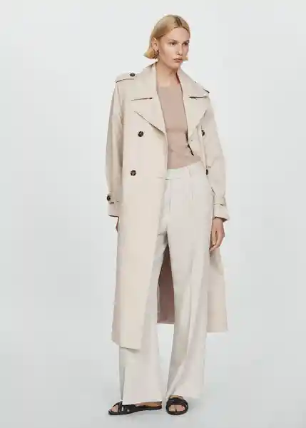 Gabardina Trench Angela Piedra Talla S Mujer Mango