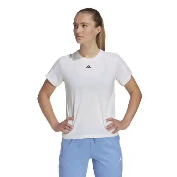 Adidas Camiseta Tr-Es Crew T Blanco Para Mujer Talla XS