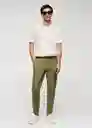 Pantalón Trevi Khaki Talla 40 Hombre Mango