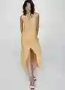 Vestido Alice Ocre Talla L Mujer Mango