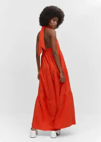 Vestido Java Naranja Talla L Mujer Mango