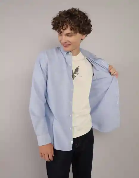 Camisa Hombre Azul Talla SMALL 2830400 American Eagle