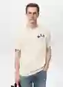 Camiseta Mvpcr Crudo Talla L Hombre Mango