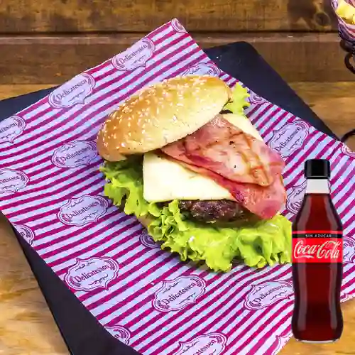 Combo Americana + Coca-Cola Sin Azúcar 350 ml