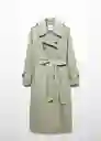 Gabardina Trench Angela Khaki Talla S Mujer Mango