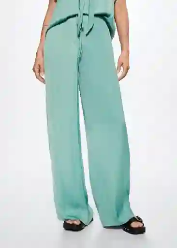 Pantalón Tell-W Verde Pastel Talla Xs Mujer Mango