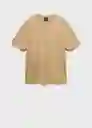 Camiseta Kimi Camel Talla M Hombre Mango