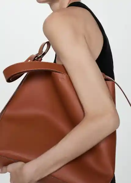 Bolso G Nefer Cuero Talla 99 Mujer Mango