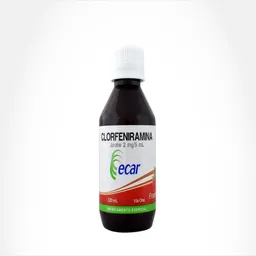 Ecar Clorfeniramina Jarabe con Sabor a Frambuesa (2 mg / 5 mL)