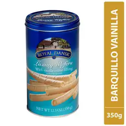 Royal Dansk Barquillos Rellenos con Crema Sabor a Vainilla 